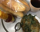 Hình bước làm 5 của món Bánh mỳ trứng lá ngải ăn sáng 5 phút