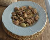 Foto del paso 7 de la receta: Calamares 🦑 Encebollados 🧅 con Cuscús y Guisantes en Robot Taurus Foodie
