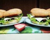 A picture of step 4 of Mutton Cheese Burgers with mayo chilli dip🍔😋.