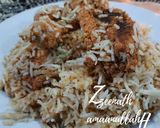 A picture of step 6 of Hyderabadi Chicken Sofiyani Kachchi Aqhni Dum Biryani.