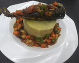 A picture of step 5 of Boiled Yam with mashed fish sauce.
