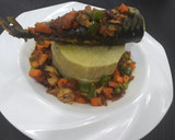 A picture of step 5 of Boiled Yam with mashed fish sauce.
