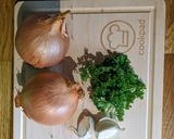 A picture of step 1 of Homemade onion stuffing for roast chicken.