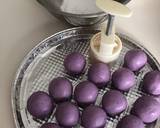 รูปขั้นตอนการทำที่ 5 ของ ขนมเทียนมันม่วงไส้เค็ม (แบบประยุกต์)