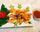 Hình bước làm 2 của món Tôm thẻ chiên sốt khế
