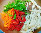 三彩杏鮑菇（全素）的食譜步驟2照片