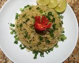 A picture of step 2 of Thai Green Curry Fried Rice (Kao Pad Gang keaw Waan).