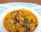 A picture of step 1 of Egusi Soup.