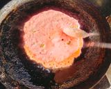 A picture of step 2 of Beetroot suji oats chilla.