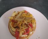 Une image de l'étape 2 de Burger végétarien aux poivrons.