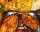 A picture of step 3 of Surmai fish fried.