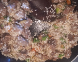 Foto del paso 7 de la receta: Arroz con presa ibérica, verduras de otoño y bosque de bimi