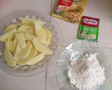 Foto langkah ke 1 dari resep Potato Wedges 4 Bahan.