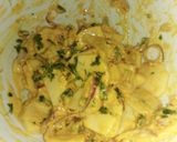 A picture of step 2 of Viazi karai #4weekschallenge.