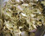 A picture of step 1 of Kanda bhajiya.