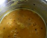 A picture of step 4 of Luchi, cholar daal, aloo bhaja.