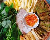 Hình bước làm 5 của món Chả cốm xanh làm với chả cá thác lác