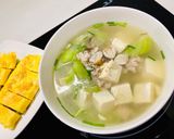Hình bước làm 3 của món Canh mướp nấm đậu hủ