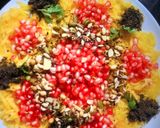 A picture of step 1 of Pomegranate salad.