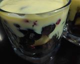 A picture of step 9 of Custard Fruit trifle.
