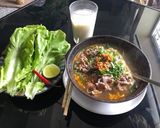 Hình bước làm 1 của món Mỳ gói bò tái cho bửa sáng lười ;)