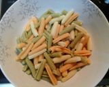 Foto del paso 1 de la receta: Pasta con tofu, vegetales, atún y salsa de soja