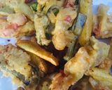 A picture of step 4 of Tempura vegetables.