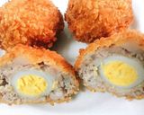 Hình bước làm 8 của món Thịt bọc trứng chiên xù