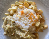 Foto del paso 9 de la receta: Guiso de Zapallo Italiano con Arroz y Papas Fritas a Cuadros