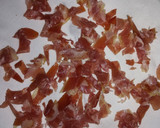 Foto del paso 2 de la receta: Crema de champiñones y calabacín con nueces y crujiente de jamón