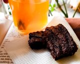 A picture of step 3 of Orange ginger hazelnut brownies.