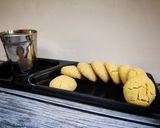 A picture of step 4 of Nankhatai in 5 minutes.