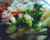 Foto del paso 9 de la receta: Milanesa a la napolitana con papas saborizadas ☺