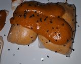 Foto del paso 10 de la receta: Saquitos de papel de arroz relleno de dorada y gambitas rojas