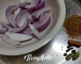 A picture of step 1 of Onion Rice.