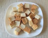 A picture of step 1 of Easy! Mapo Tofu with Fried Tofu and Chili Oil.