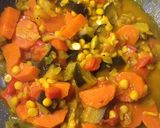 Zöldséges chana dhal (csicseriborsó) egyveleg recept fázis 3 fotója