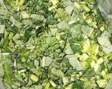 A picture of step 2 of Sarson Da Saag.