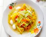 Foto langkah ke 5 dari resep Tumis Labu Siam Jagung Telur Puyuh.