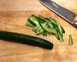 A picture of step 2 of ☆Easy☆ Quick Pickled Eggplant and Cucumber.