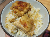 日式蒜香奶油雞腿蓋飯
