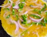 A picture of step 2 of Cheese omelet pizza.