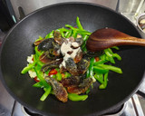 青椒炒皮蛋(簡單料理）的食譜步驟8照片