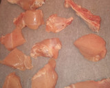 Foto del paso 1 de la receta: Pollo con tomate pimiento y naranja