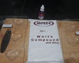 A picture of step 1 of White chocolate compound red heart shape chocolate.