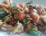 A picture of step 4 of Chikoo+dry fruits chat.
