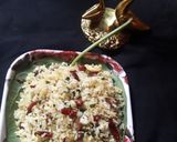 A picture of step 3 of Betel leaf pulao.
