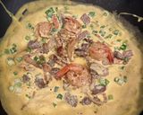 A picture of step 1 of Bánh xèo.