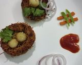 A picture of step 20 of Birds nest (veg).