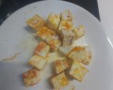 A picture of step 1 of Green peas with Paneer.
